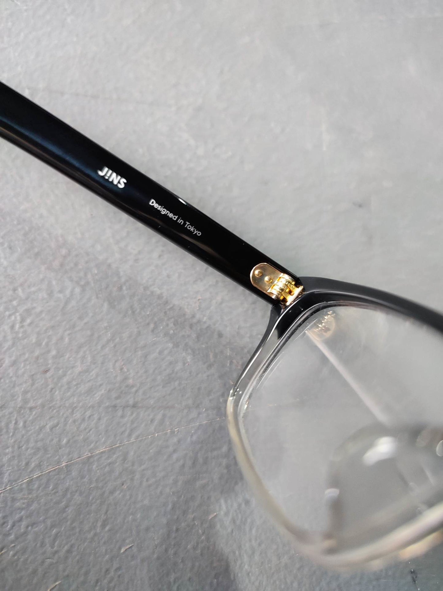 Plastic Frame JINS Black/White (CCF-14A-123H98) Eyeglass