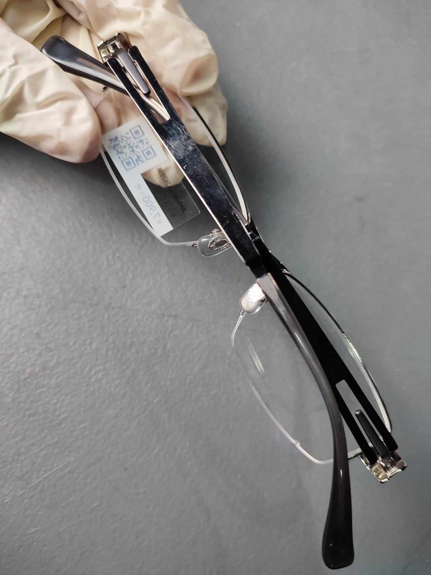 Stainless Steel Frame JINS Silver/Black (AMMN14A262B96) Eyeglass