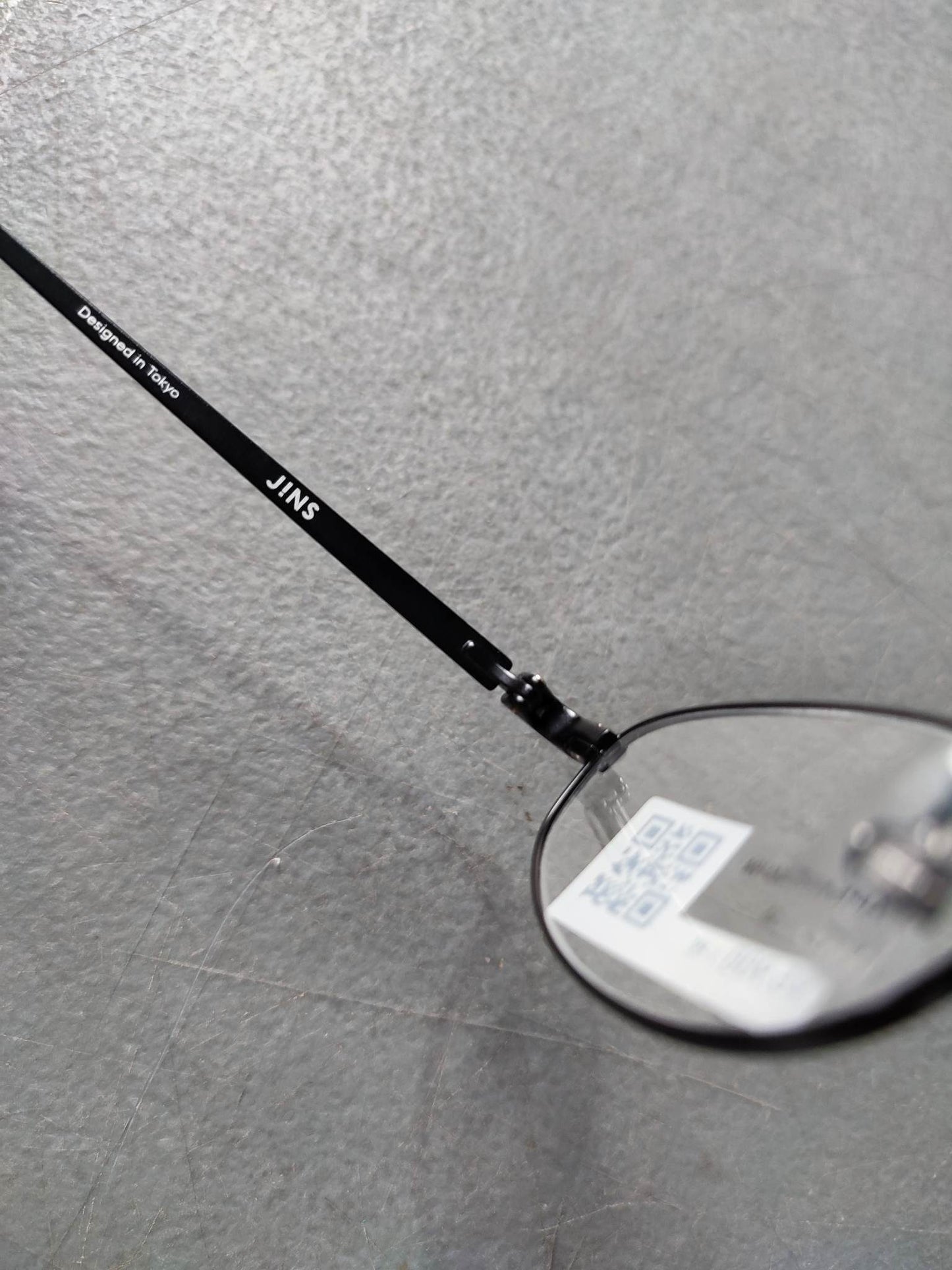Plastic/Metal Frame JINS Glossy Black (AMMF15S046H94) Eyeglass