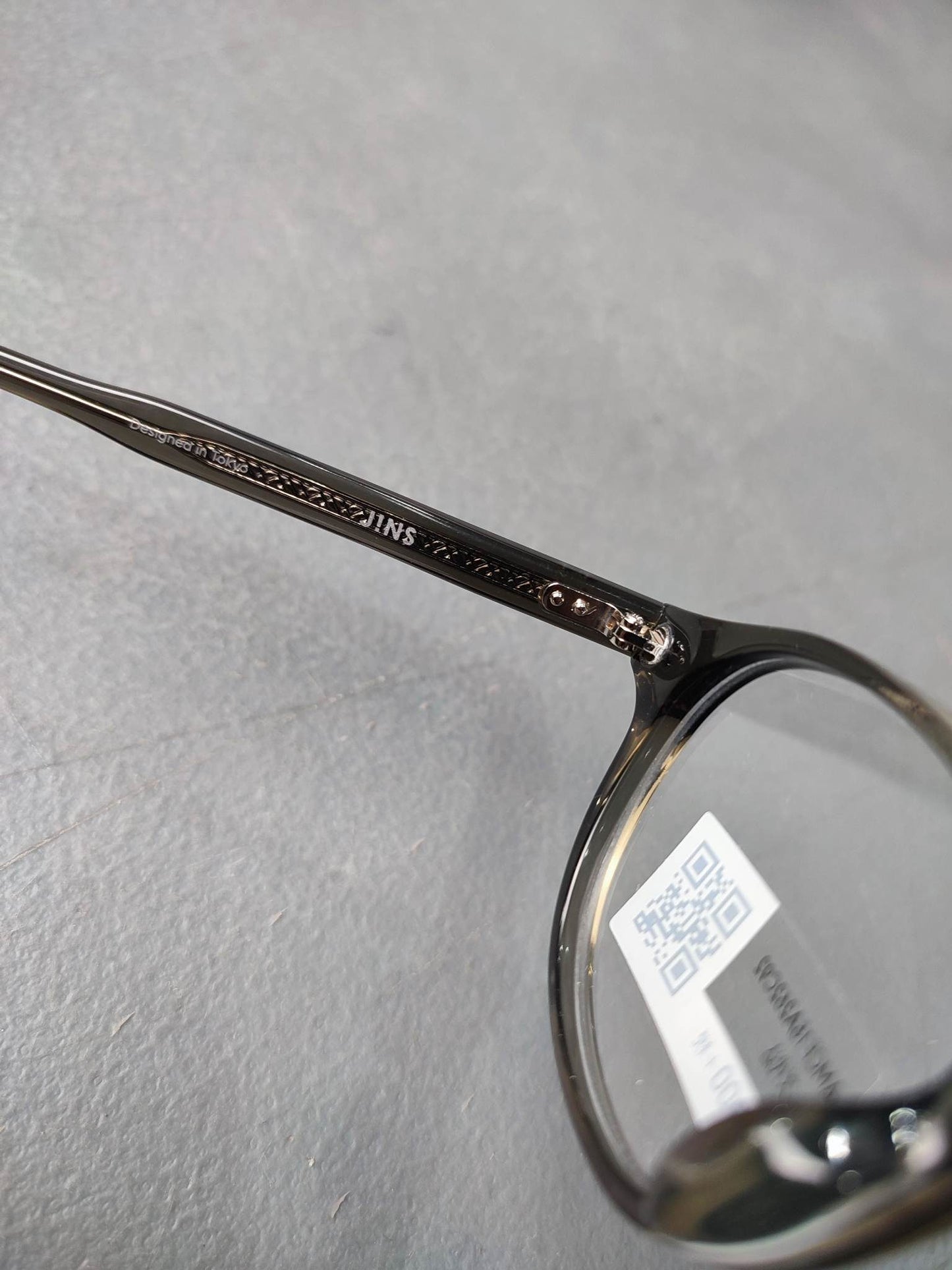 Plastic Frame JINS Transparent Black (AMCF15A262C92) Eyeglass