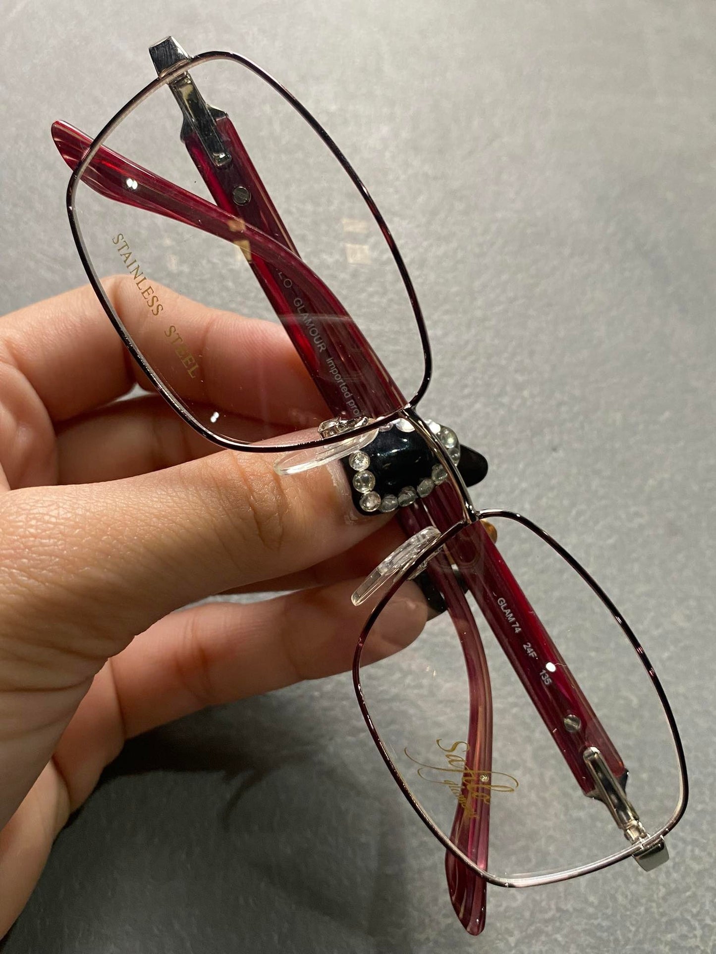SAFILO GLAMOUR Glossy Red (GLAM7424F) Eyeglass