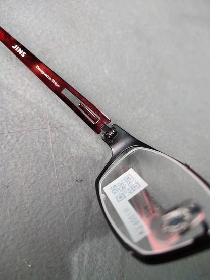 Plastic Frame JINS Red/Black Gloss (AMMN14A264B97) Eyeglass