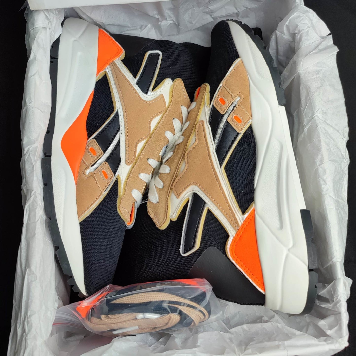Reebok Brown/Orange Rubber Shoes Bolton Sock VB Unisex (DV9895) - Phase-out Model