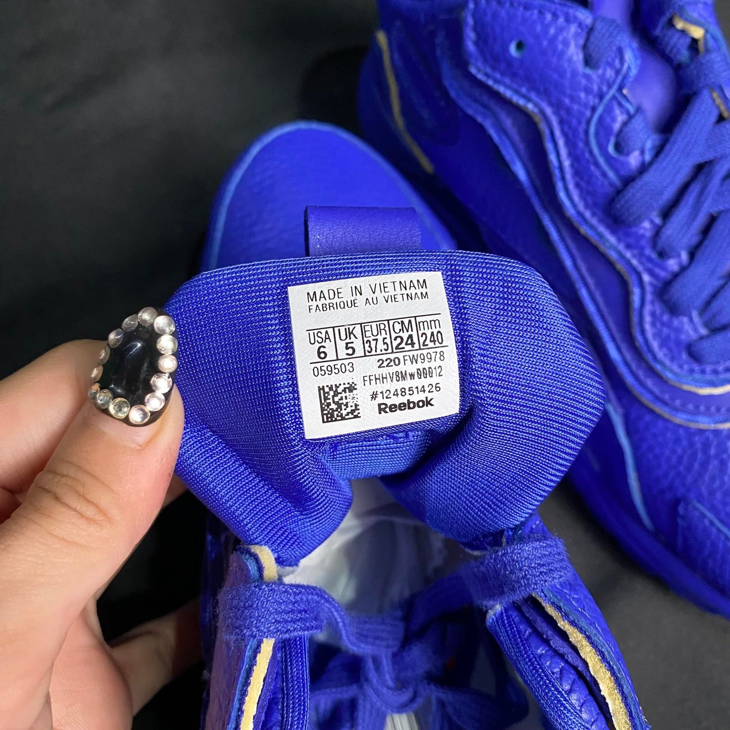 Reebok Blue Rubber Shoes Bolton Leather VB Unisex (FW9978) - Phase-out Model