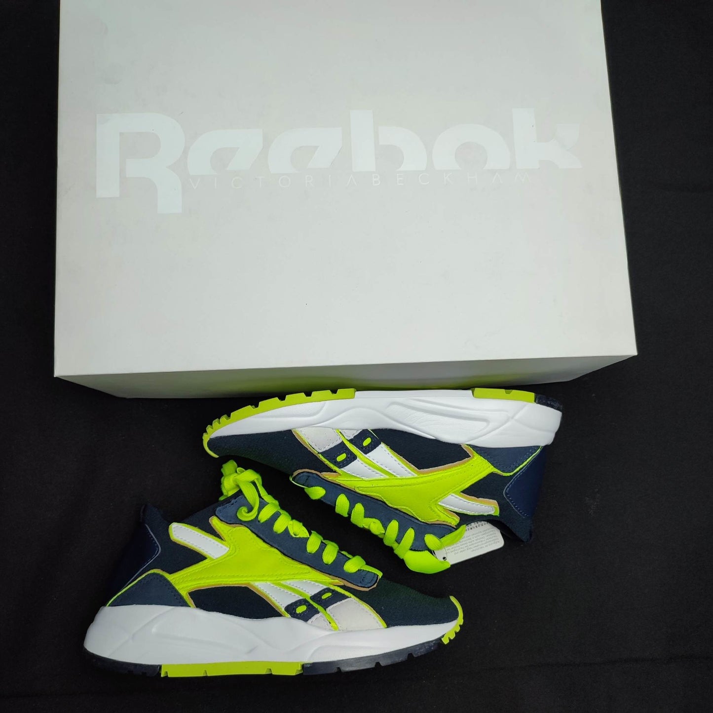 Reebok Blue/Yellow Green Rubber Shoes Bolton Sock VB LO Unisex (FU7555) - Phase-out Model