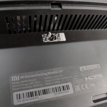 Mi Xiaomi Curved Desktop Gaming Monitor 34" (Model:XMMNTWQ34)