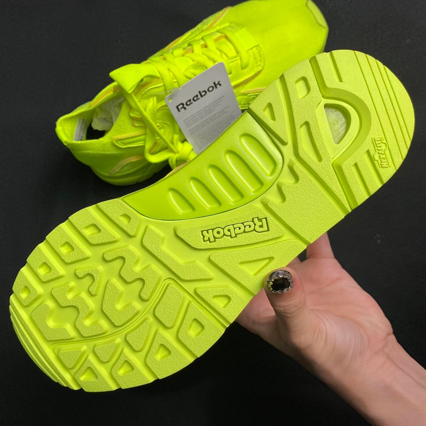 Reebok Yellow Green Rubber Shoes Bolton Sock VB LO Unisex (FU7554) - Phase-out Model