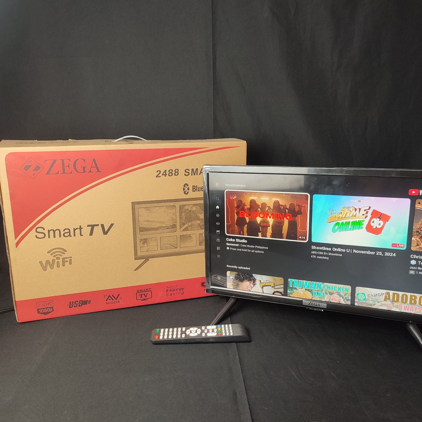 Zega Smart TV HDR Wifi Bluetooth Ready with Built-in Applications Netflix Youtube Spotify