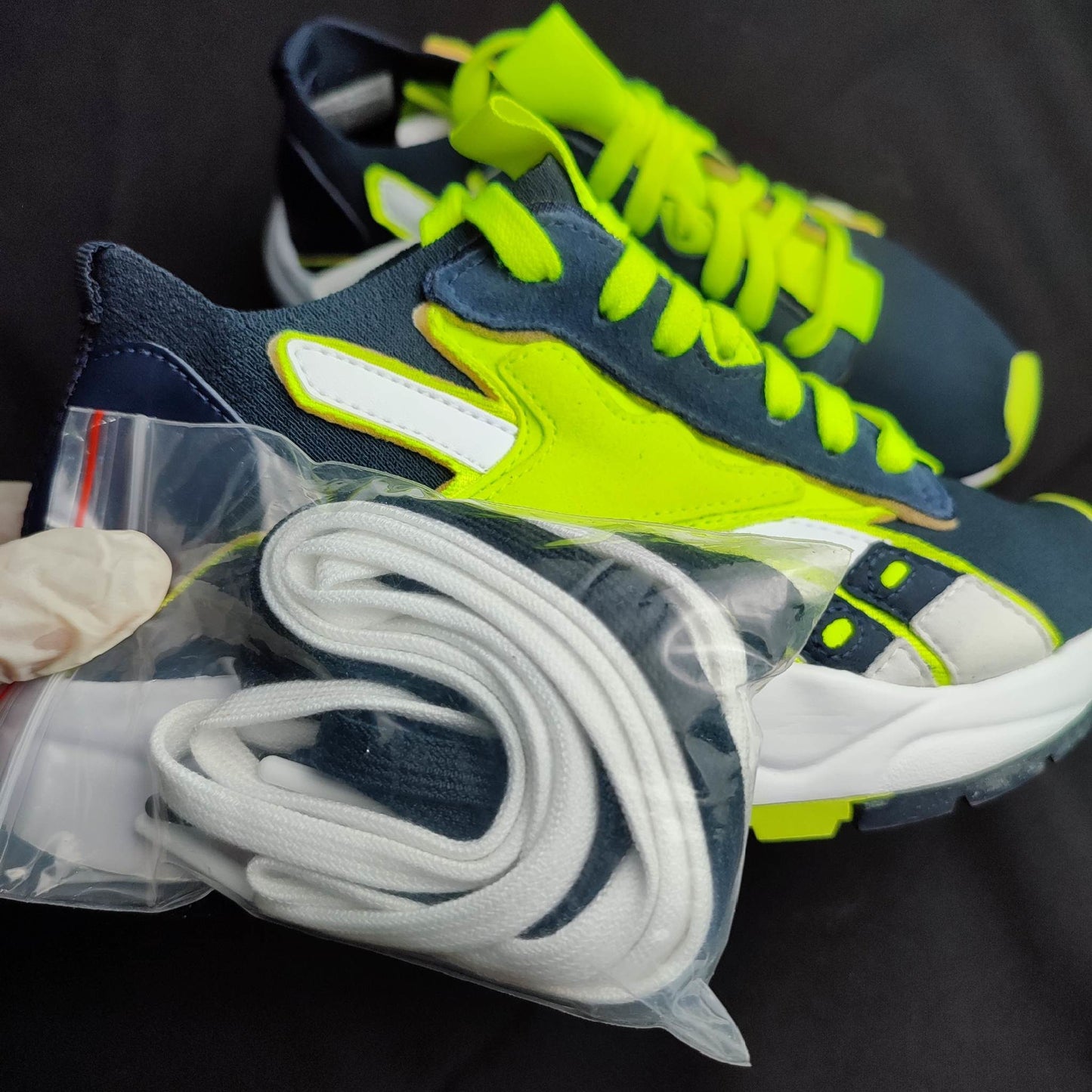 Reebok Blue/Yellow Green Rubber Shoes Bolton Sock VB LO Unisex (FU7555) - Phase-out Model