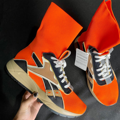 Reebok Orange High Cut Rubber Shoes Bolton Sock VB Unisex (DV9897) - Phase-out Model