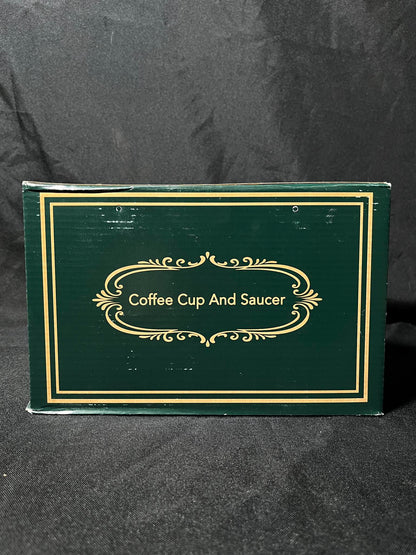 [A1-1228] Coffee Cup and Saucer With Automatic Heating Pad 55°c Coffee Warmer