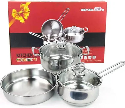 [ZH796] Kitchen Experts 3 pcs Stainless Steel Caserole Set