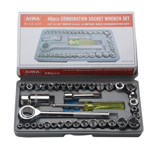 [A1-952] Aiwa 40pcs Combination Socket Wrench Set