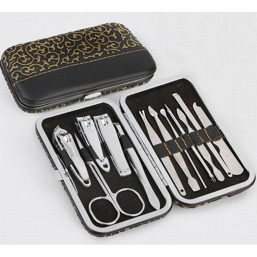 [A1-209] 12 Pcs Personal Manicure Set with Case