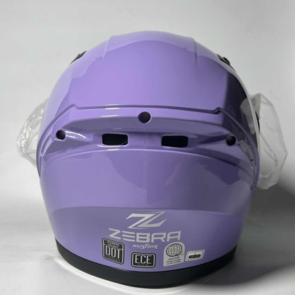 Zebra Dual Visor Full Face Helmet 2024 Alistair (Purple) -  Large