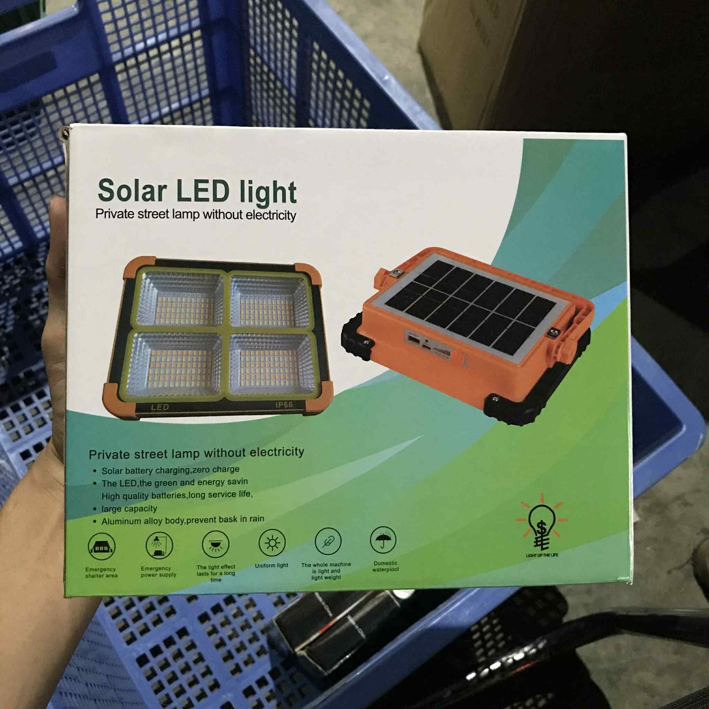 [A1-1263] 600w Solar LED Light Private Steet Lamp without Electricity 12000mAh