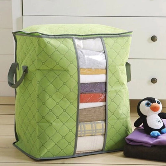 Foldable Clothes Pillow Blanket Storage Bag Organizer