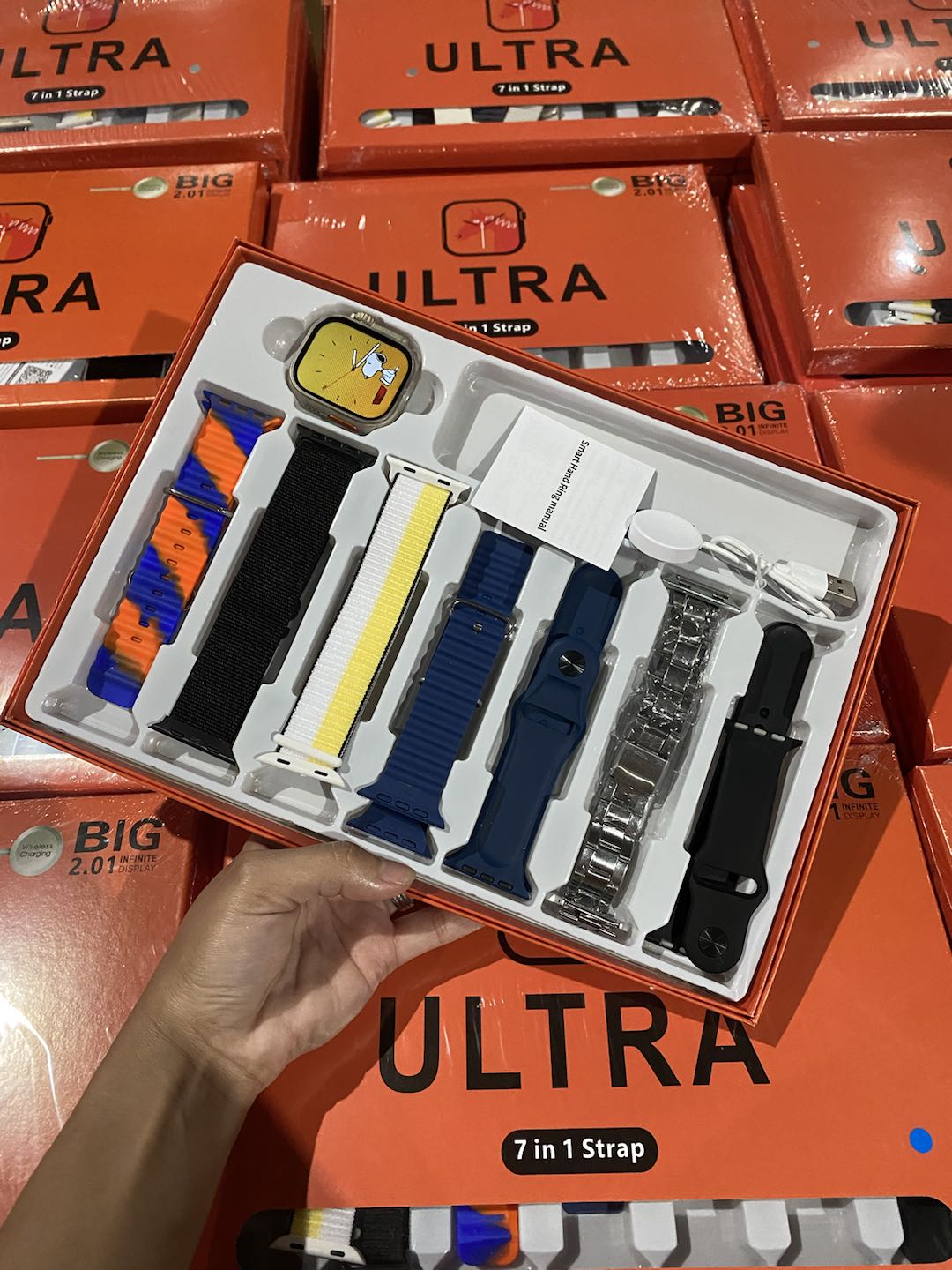 Ultra Watch 7 in 1 Smartwatch with 7 straps
