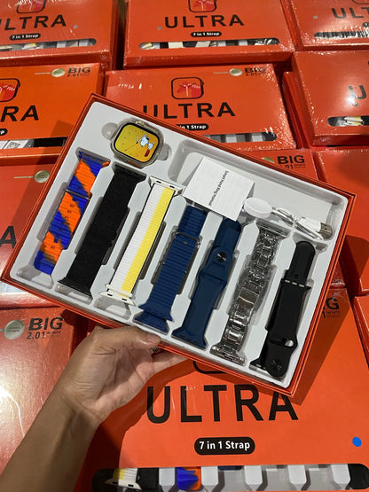 Ultra Watch 7 in 1 Smartwatch with 7 straps
