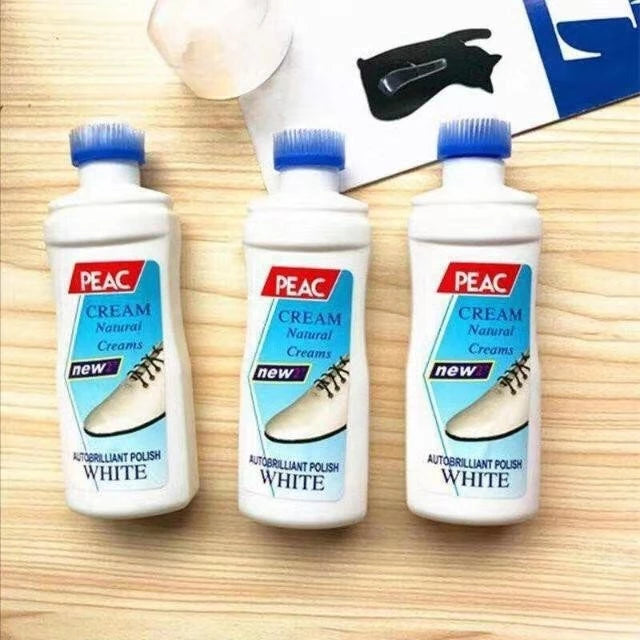 PLAC Cream Natural Auto Brilliant Polish White Shoe Cleaner 100ml