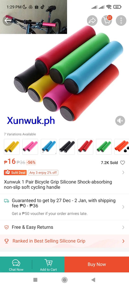 Bicycle Grip Silicone Shock Absorbing