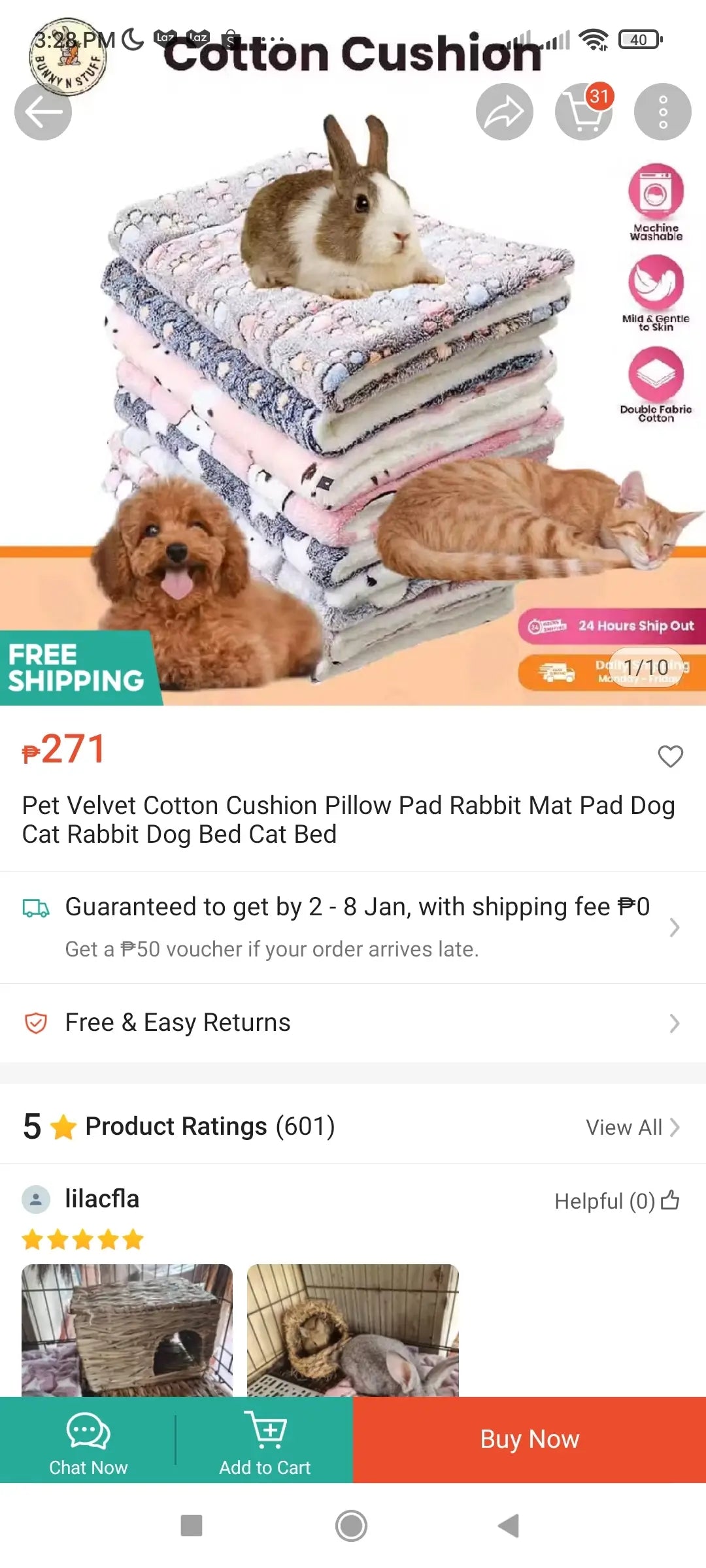Pet Mattress Pet Patern - Gray/Black