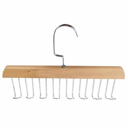 8 Hooks Non-slip Wooden Hanger Space Saver