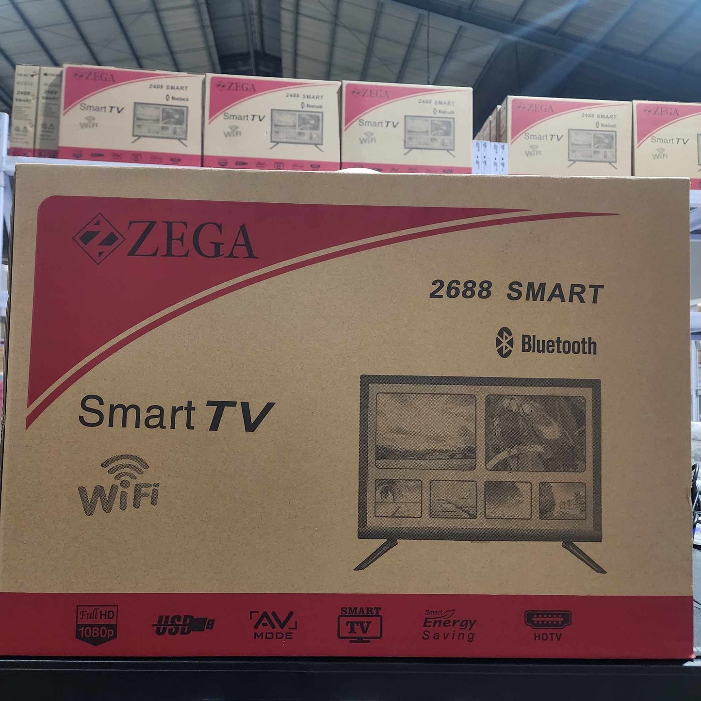 Zega Smart TV HDR Wifi Bluetooth Ready with Built-in Applications Netflix Youtube Spotify
