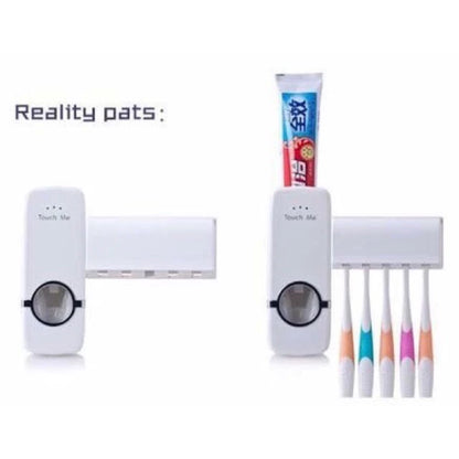 Hi-well Toothpaste Dispenser with Toothbrush Dispenser Set JD-105