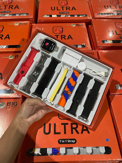 Ultra Watch 7 in 1 Smartwatch with 7 straps