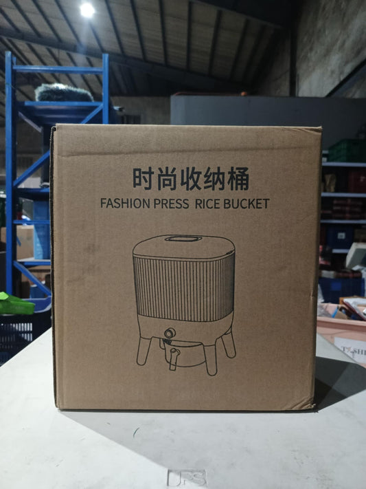 [A1-073] Fashion Press Rice Bucket Aesthetic Food Storage Container