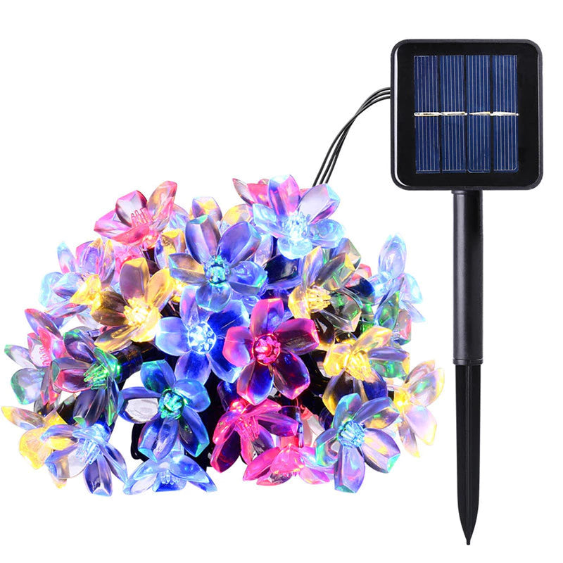 [PO]Peach Blossom Christmas Lights 50LED solar powered LED String Light