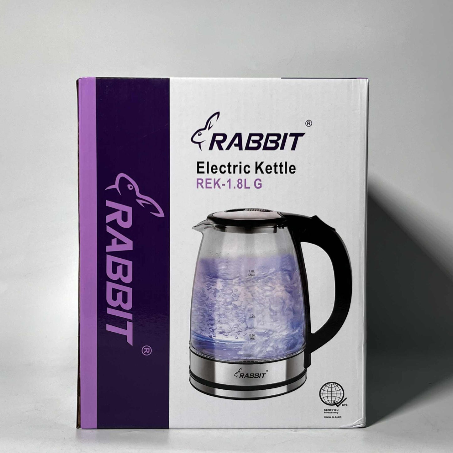 Rabbit Electric Kettle 1.8 liters Glass Body REK 1.8L G