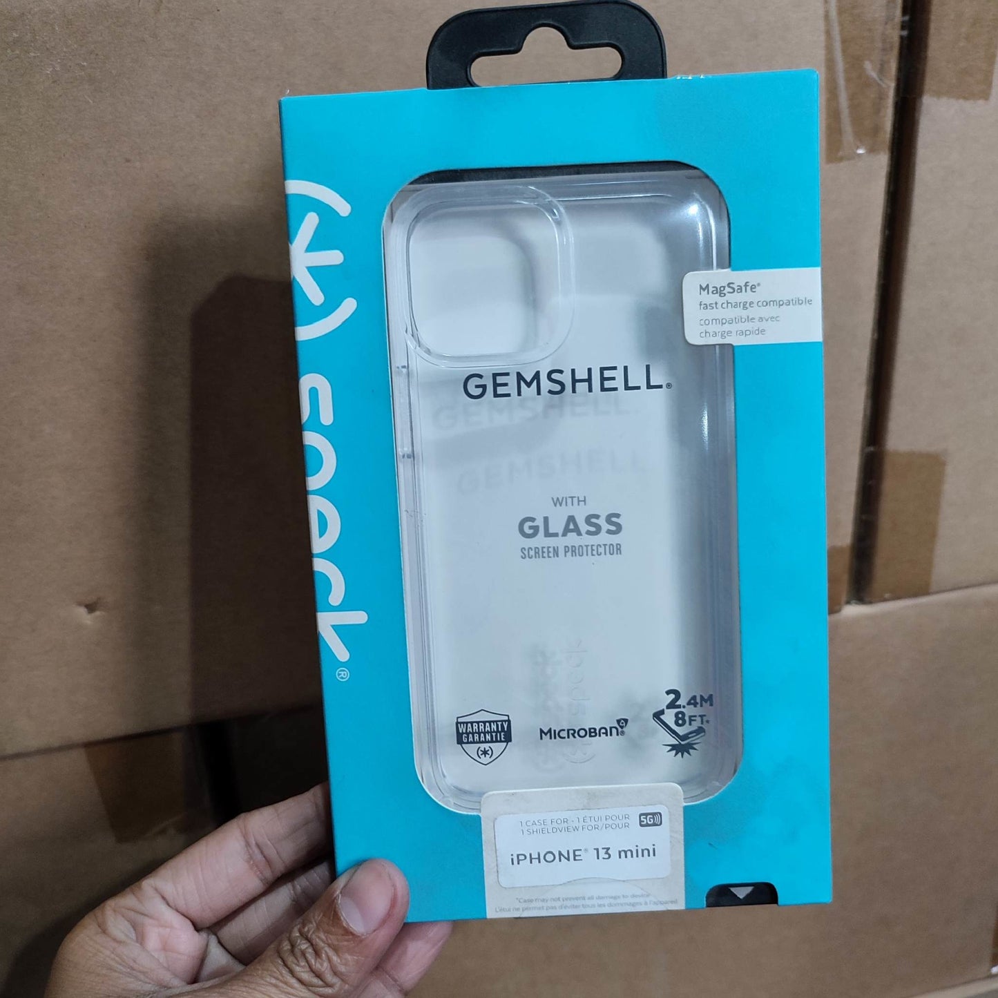 SPECK ( UNIT: IPHONE 13 MINI COLOR: GEMSHELL TRANSPARENT)