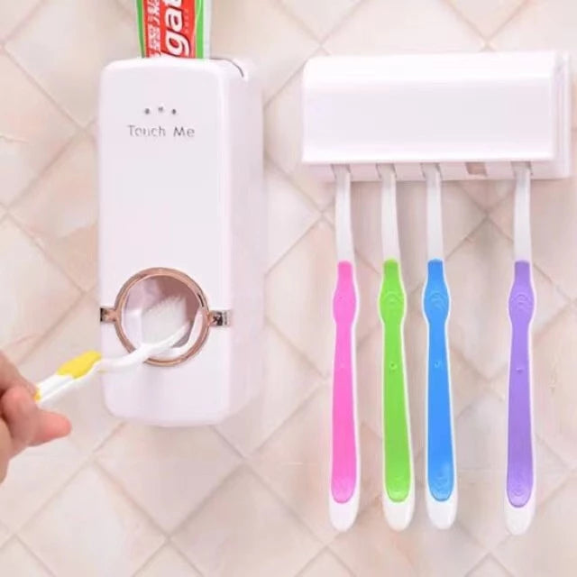 Hi-well Toothpaste Dispenser with Toothbrush Dispenser Set JD-105
