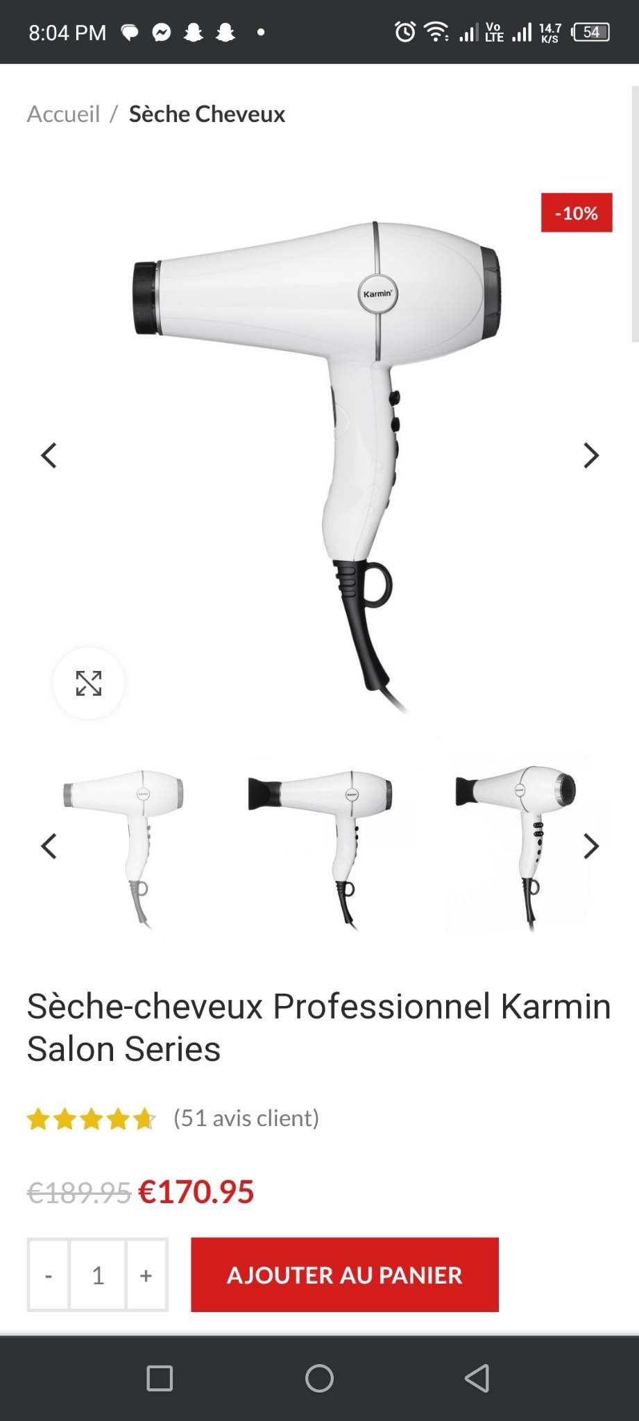Karmin Professional Hair Dryer Limited Edition(110V)
