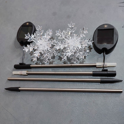 Plug In 3D Solar Light Snowflakes