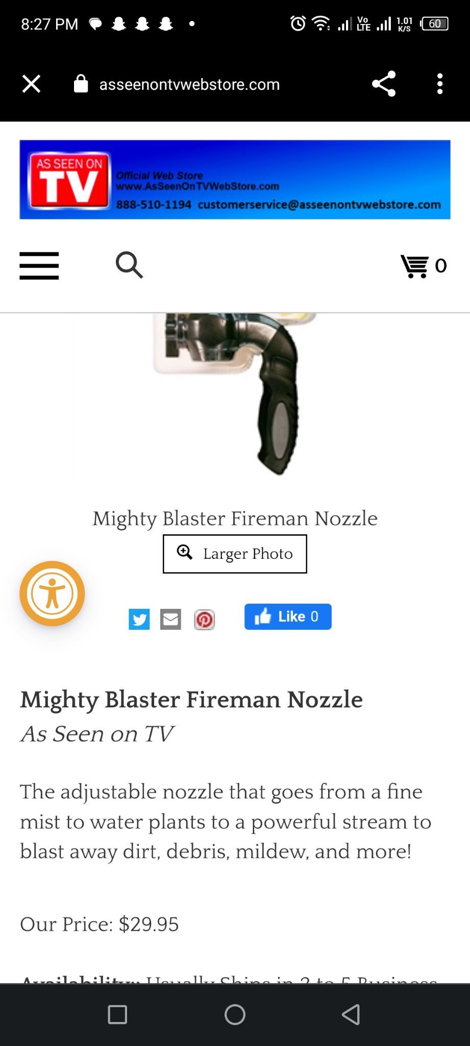 Mighty Blaster Firemans Nozzle