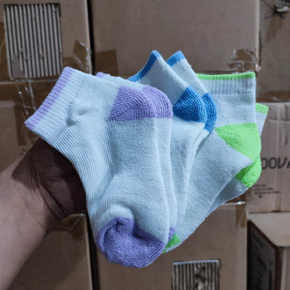 Athletech Kids Socks 2 Color Size: 3-5 Yrs Old Low Cut 6pairs (06EXC0016) - International Mall Pull-out