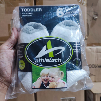 Athletech Toddler Socks Size: 2-3 Yrs Old 6pairs - International Mall Pull-out