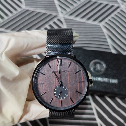 (KOZZQ)Men 's Watches Ultra Thin Hannah Martin 100% Original Guys Quartz Men