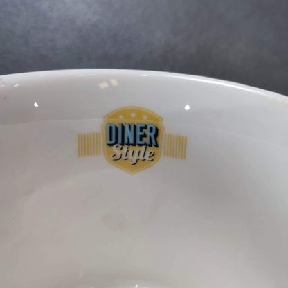 Glass Mug - White & Yellow