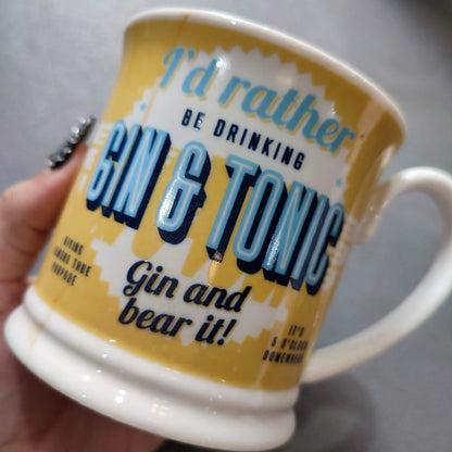 Glass Mug - White & Yellow