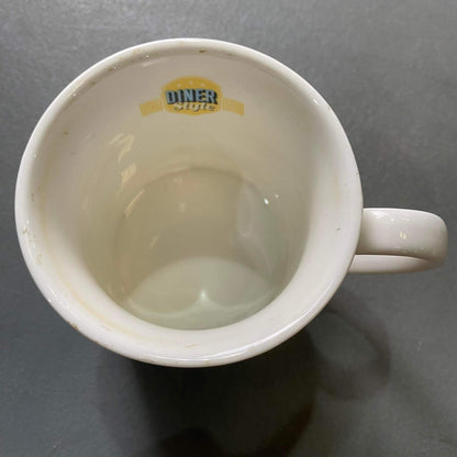 Glass Mug - White & Yellow