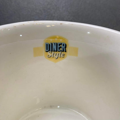 Glass Mug - White & Yellow