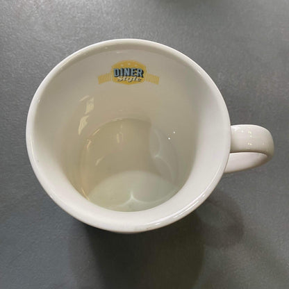 Glass Mug - White & Yellow