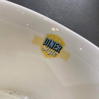 Glass Mug - White & Yellow