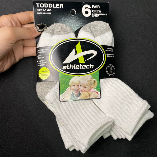 Athletech Toddler Socks Size: 2-3 Years Old 6 Pairs (53T00006-6) - International Mall Pull-out