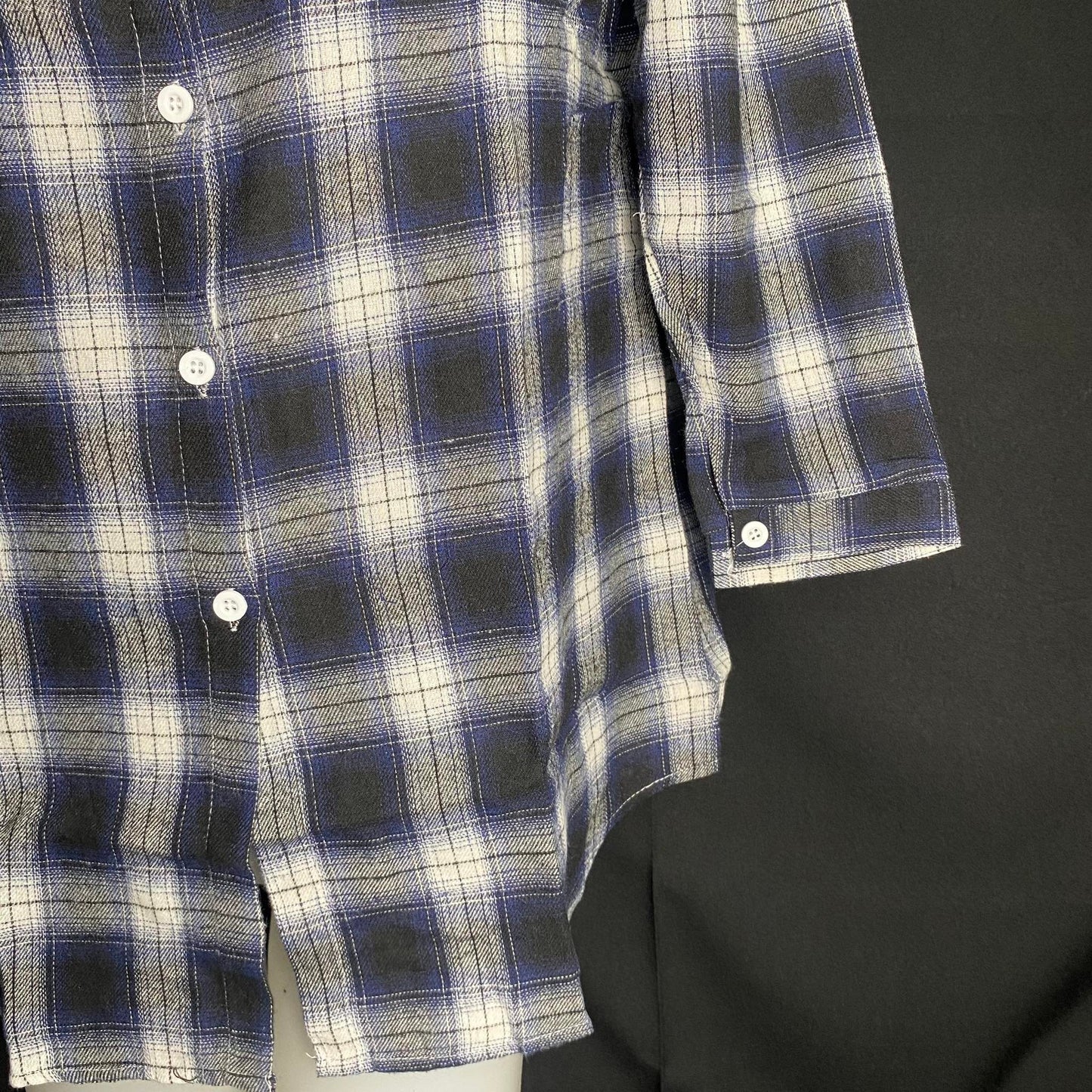 (V1BEUJ)Korean Version Of The Loose Casual Plaid Long-Sleeved Shirt