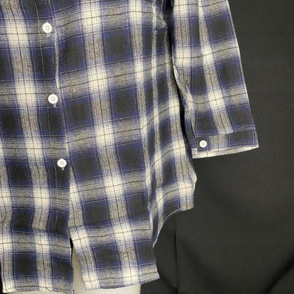 (V1BEUJ)Korean Version Of The Loose Casual Plaid Long-Sleeved Shirt